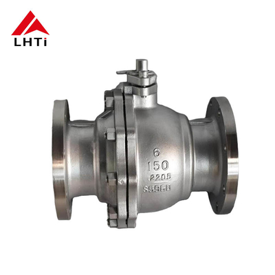 Bon prix ANSI B16.34 Valve à bille à bride en titane Gr2 Gr5 PN16 pour l'industrie chimique et électrique DN10-DN200 en ligne