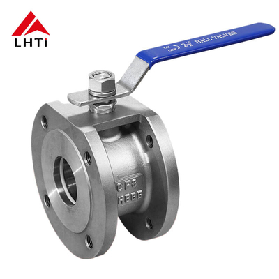 Bon prix Valve à bille à deux pièces de titane ANSI Gr1 Gr2 Gr5 Valve à bille pour l'industrie pétrolière et gazière en ligne
