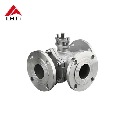 Bon prix Valve à bille à 3 voies Titane Valve à bille à port complet TA1 TA2 avec connexions de brides dans les applications d'eau et d'électricité en ligne