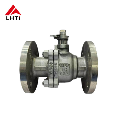Bon prix Valve à bille de titane de classe 150 de l'ANSI Valve à bille à deux pièces Gr2 de classe 150 Valve à bille à flèche à port complet en ligne